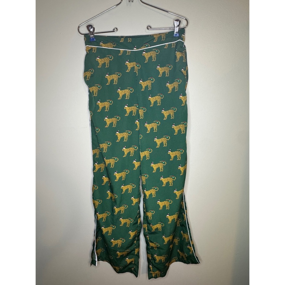 Souffants‎ & Broken Hearts Cheetah Santa Pajama Pants Small